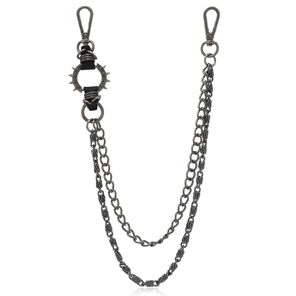 Men's Punk Pants Chain Keychain — Zinc Alloy