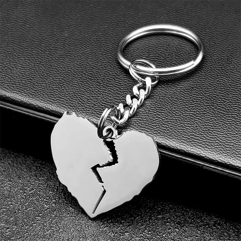 Heart Key Gold Pendant Broken Street Style Bag