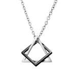 Geometric Statement Pendant Necklace Silver