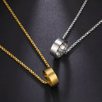 Circular Ring Pendant Necklace — Stainless Steel