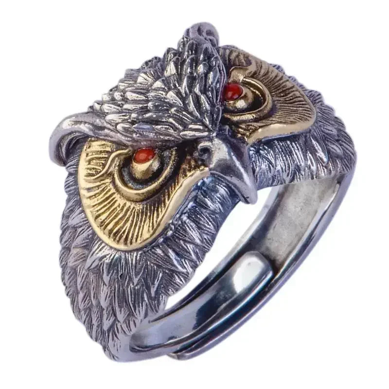 Retro Domineering Ethnic Style Fire-Breathing Dragon Ring Men\\\\\'s Charm Open Ring Punk Motorcycle Rider Jewelry Accessories