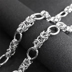 Woven Byzantine Chain Necklace — Stainless Steel