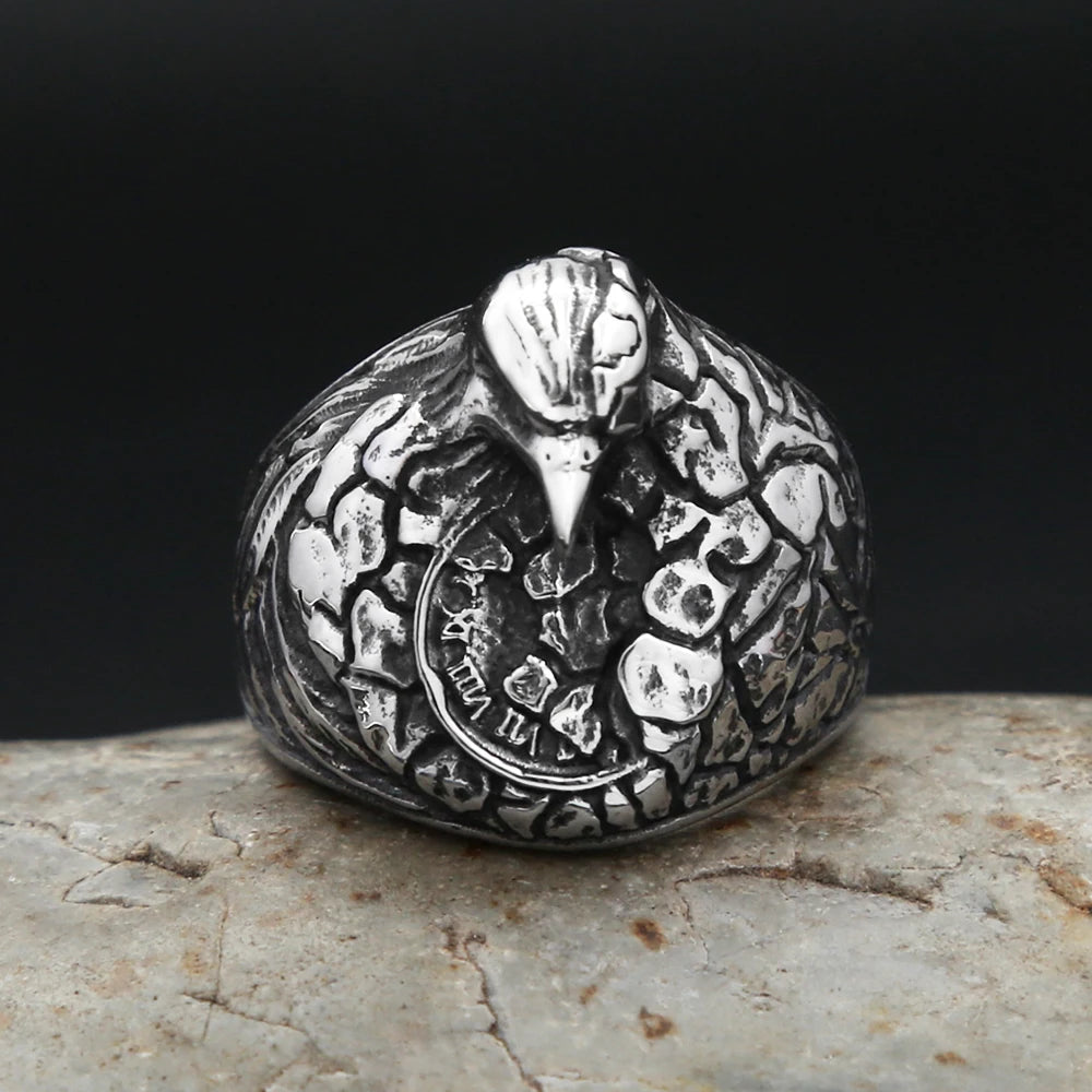 Viking Eagle Punk Biker Ring — Stainless Steel