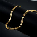 6.5mm Silver Tone/Black Gold Plated Chains for Men Boys, Mens Necklace Chains Stainless Steel Thick Cuban Link Chain