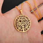 Jesus Cross & Saint Benedict Pendant Necklace — Stainless Steel