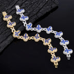 Iced Out Cross Bracelet Stainless Steel 20MM