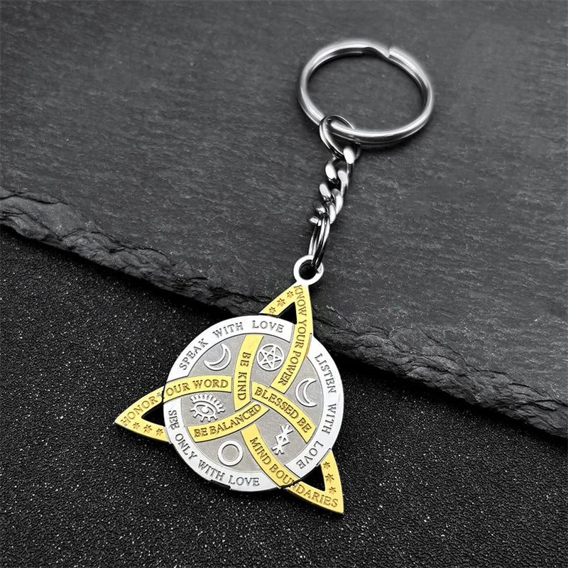 Celtic Two-Tone Chain Gothic Irish Trinity Knot