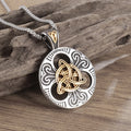 Jewelry Round Celtic Knot Necklace for Men Nordic Rune Amulet Fashion Sweater Necklace Gift