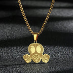 Todorova Stainless Steel Gas Mask Pendant Necklace For Women Men Punk Viking Medallion Neck Chain Charm Trendy Jewelry Gift