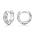 Iced Out Hoop Earrings — Stainless Steel
