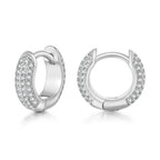 Iced Out Hoop Earrings — Stainless Steel