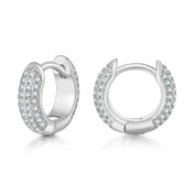 Iced Out Hoop Earrings — Stainless Steel
