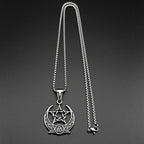 Star Celtic Steel Pendant Vinatge Wicca Triple
