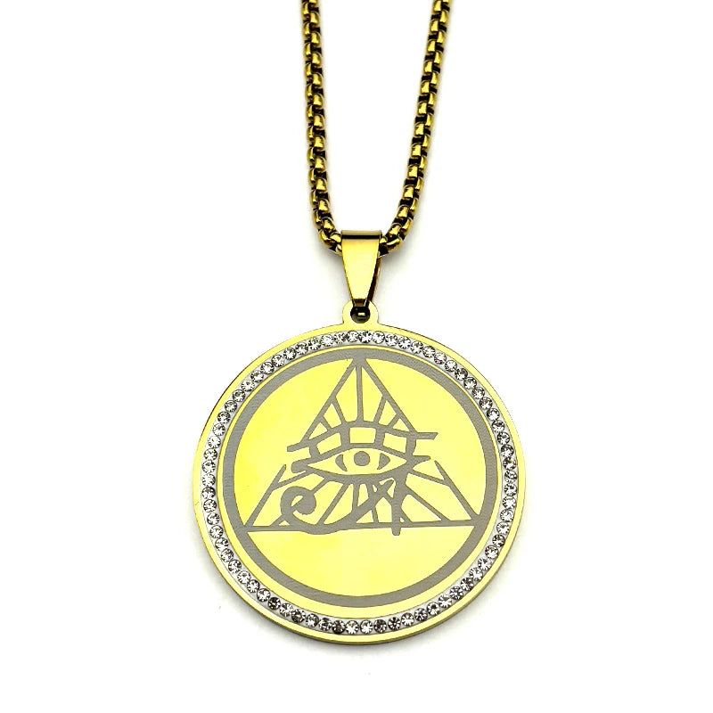 Horus Eye Gold Pendant Ancient Egyptian Symbol