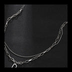 Double Layer Stacked Necklace — Stainless