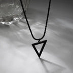 Steel Pendant Inverted Triangle Power
