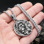 Lion Viking Steel Pendant Nordic Punk Biker Animal