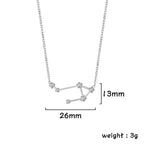 Unift Clear Zircon Zodiac Constellation Women Necklaces Star Sign Pisces Aries Taurus Pendant Fashion Horoscope Amulet Jewelry