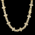 Cross Cuban Chain Necklace Iced Out Stainless Steel