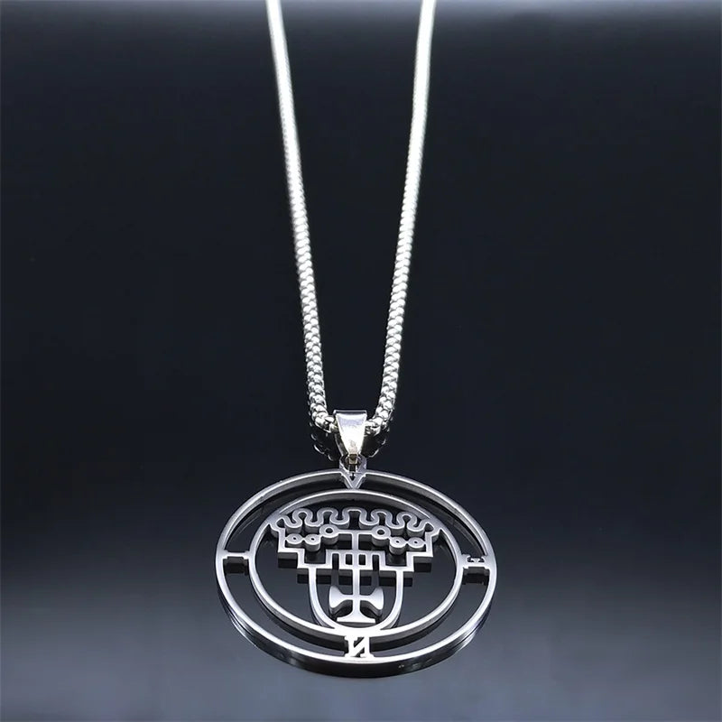 Demon Silver Pendant Vine Seal Satan Women/men