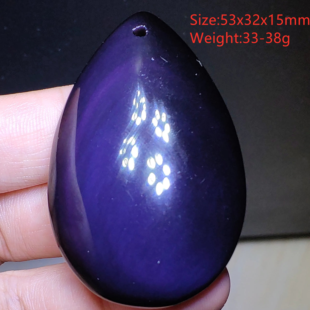 Natural Black Obsidian Rainbow Green Purple Flash Light Pendant Water Drop Necklace Drop Shipping