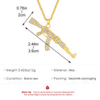 ZAKOL Hiphop&Rock AK47 Rifle&Gun Pendant Necklaces For Men Women Crystal Metal Clavicle Chain Choker Party Daily Jewelry Gifts
