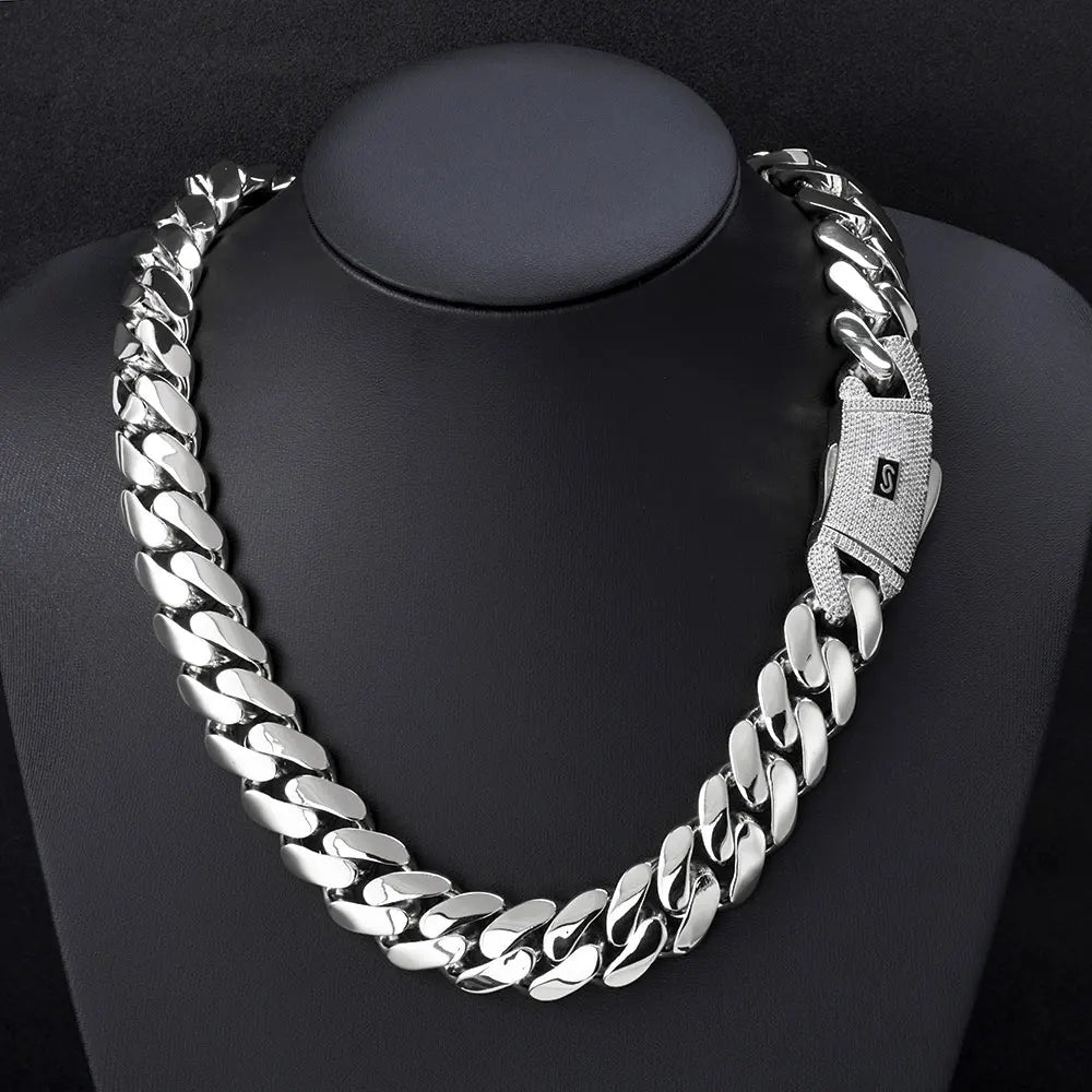 Gold Cuban Chain Necklace 14K Monaco
