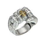 New Fashionable Skull Ring for Men Retro Thai Silver Punch Hand Ring Trendy Index Finger Ring Bold Statement Jewelry