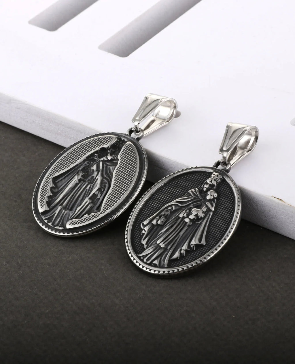 Virgin Mary Stainless Steel Pendant Necklace
