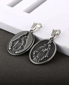 Virgin Mary Stainless Steel Pendant Necklace