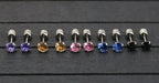 Double Side Zircon Stud Earrings — Stainless Steel
