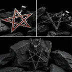 Gothic Satan Goat Silver Pendant Necklace