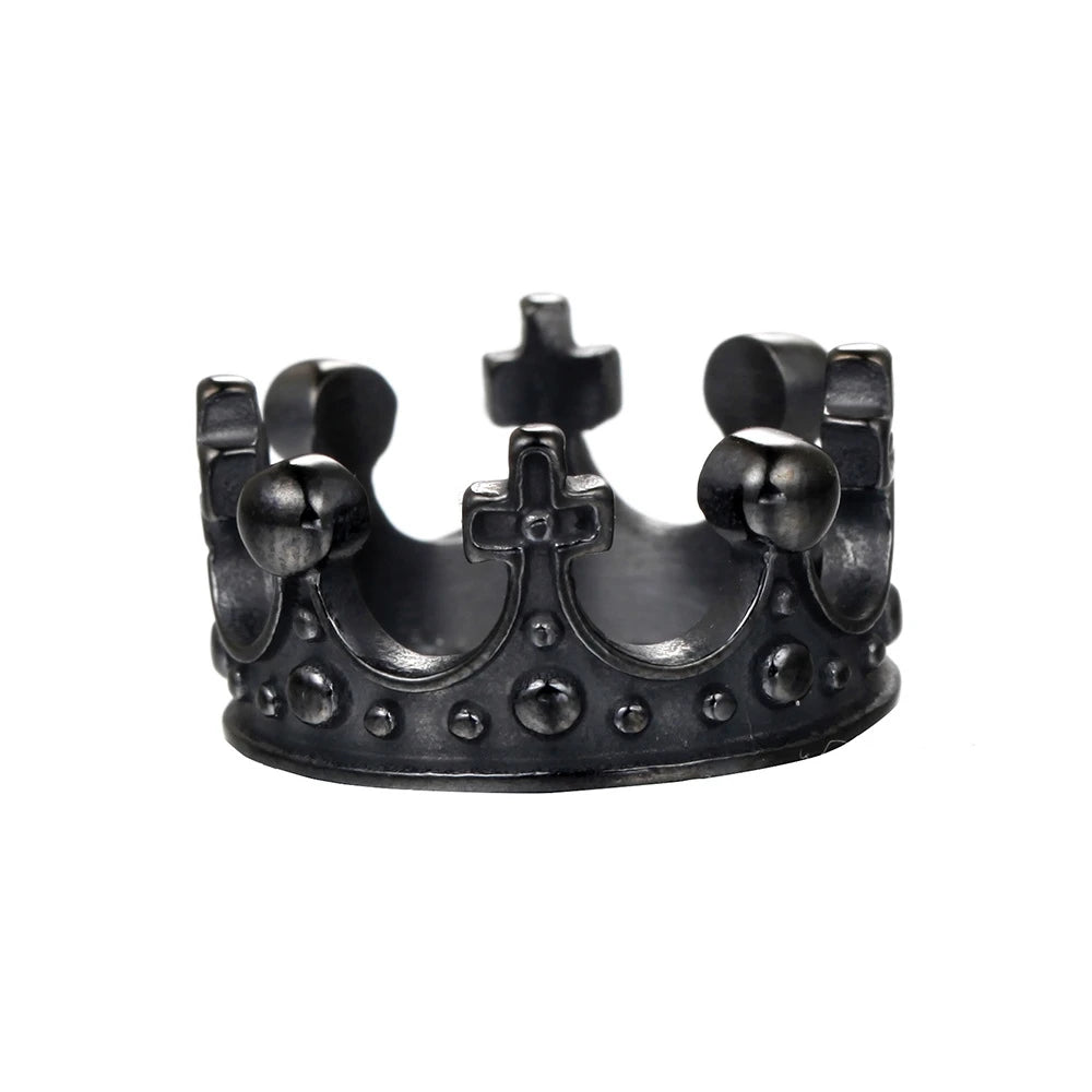316L Stainless Steel Vintage Royal Crown Man Men Rings Punk Rock Hip Hop Creativity for Male Boyfriend Jewelry