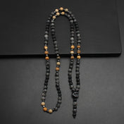 Hematite Stone Necklace — Black 6MM