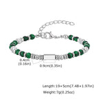 Cross Charm Stone Beaded Bracelet