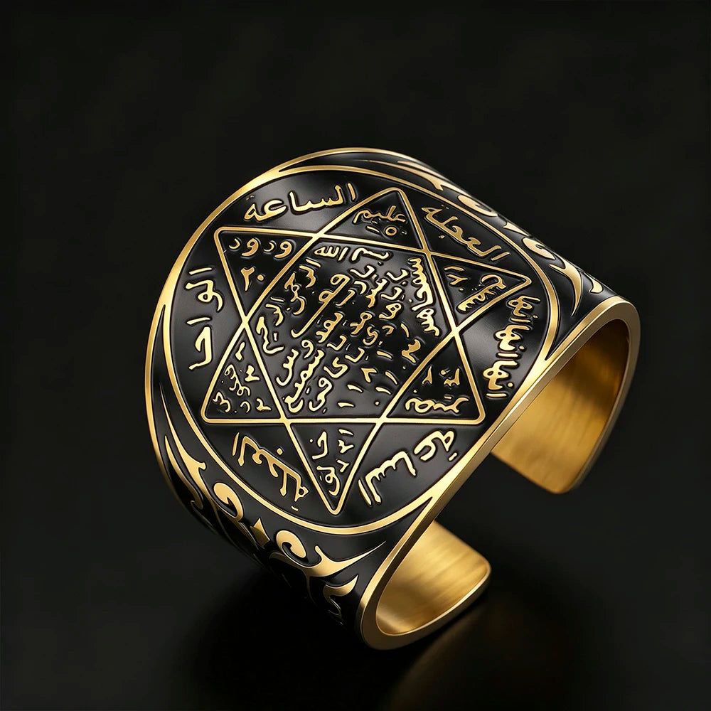 Seal of Solomon Amulet Ring — Stainless Steel