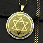 Archangel Gold Star Pendant Necklace — Stainless Steel