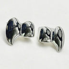 2Pcs/Set Double Glossy Hip-Hop Tooth Grills Halloween Gift Punk Jewelry Tooth Caps Charm Gold Silver Color Mouth Teeth