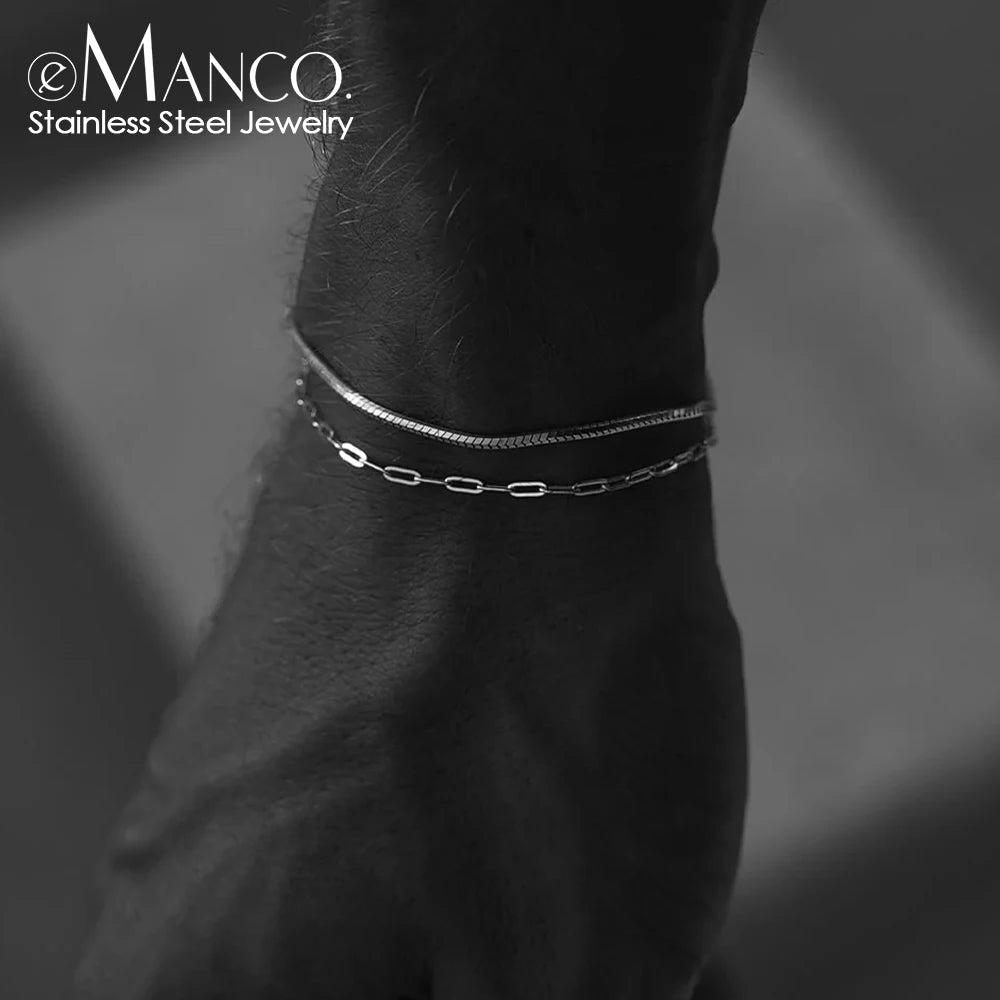 2mm Paperclip Chain Bracelet — Stainless Steel