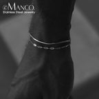 2mm Paperclip Chain Bracelet — Stainless Steel