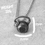 Dumbbell Stainless Steel Pendant Necklace