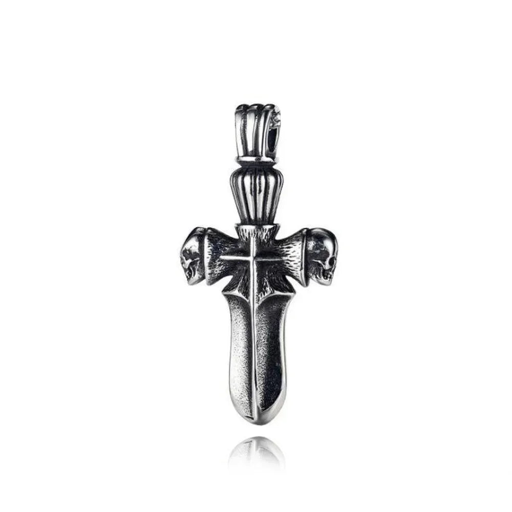 Gothic Skull Pendant Necklace — Stainless Steel