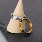 Thin Geometric Band Ring — Stainless Steel