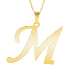 Initial 26 Letters Pendant Stainless Steel Necklaces For Women Men Accessories English Alphabet Necklace Fashion