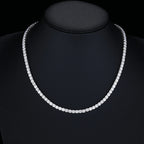 S925 Stering silver D VVS1 Moissanite Tennis Necklace 3/4/5/6mm GRA for Women Man Jewellery Zircon