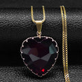 Gothic Heart Pendant Choker Necklace — Stainless Steel