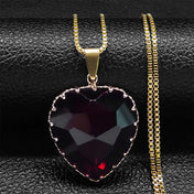 Gothic Heart Pendant Choker Necklace — Stainless Steel