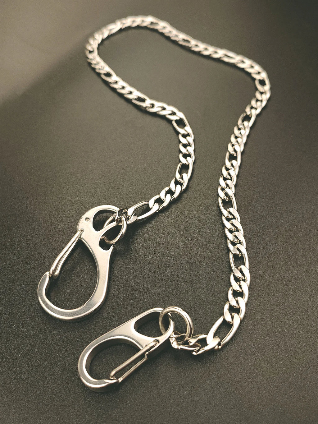 Figaro 3:1 Choker Necklace Jeans Chain 21 Inch — Stainless Steel