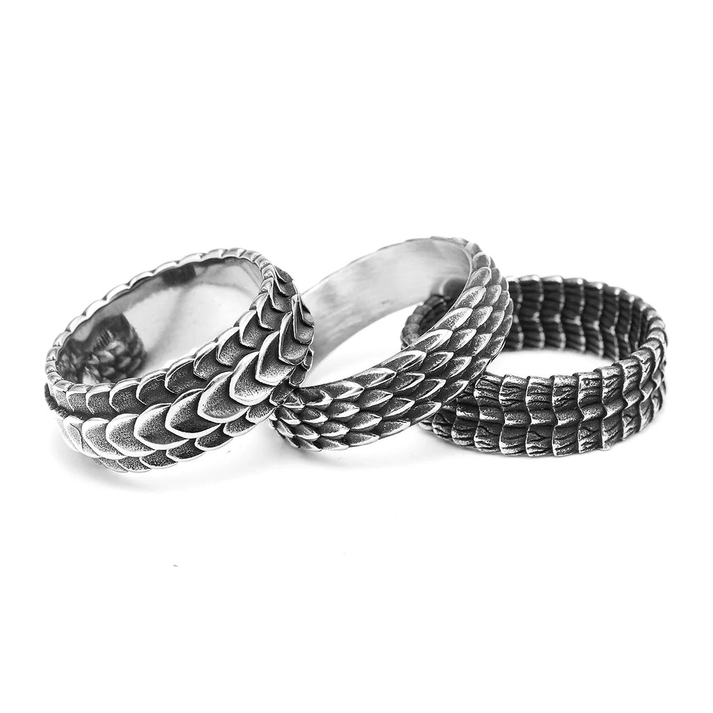 Dragon Scale Ring — Stainless Steel