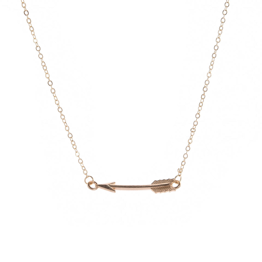Lucky Love Arrow Charm Pendant Choker Necklace